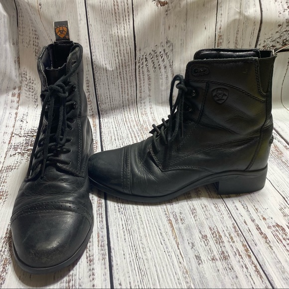 Ariat 4LR Combat Boots Black Size 5.5 - Picture 6 of 8